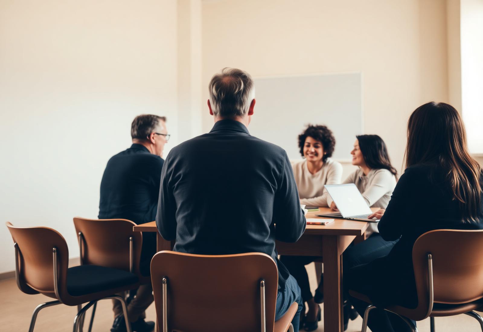Session de formation linguistique en petit groupe